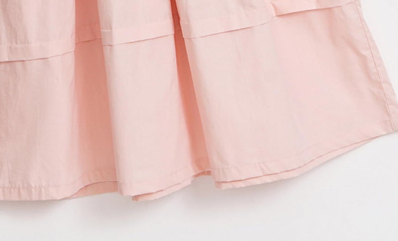 Mud Kingdom Girls Stripe Dress Lace Short Sleeve Summer School Dresses - Image 5